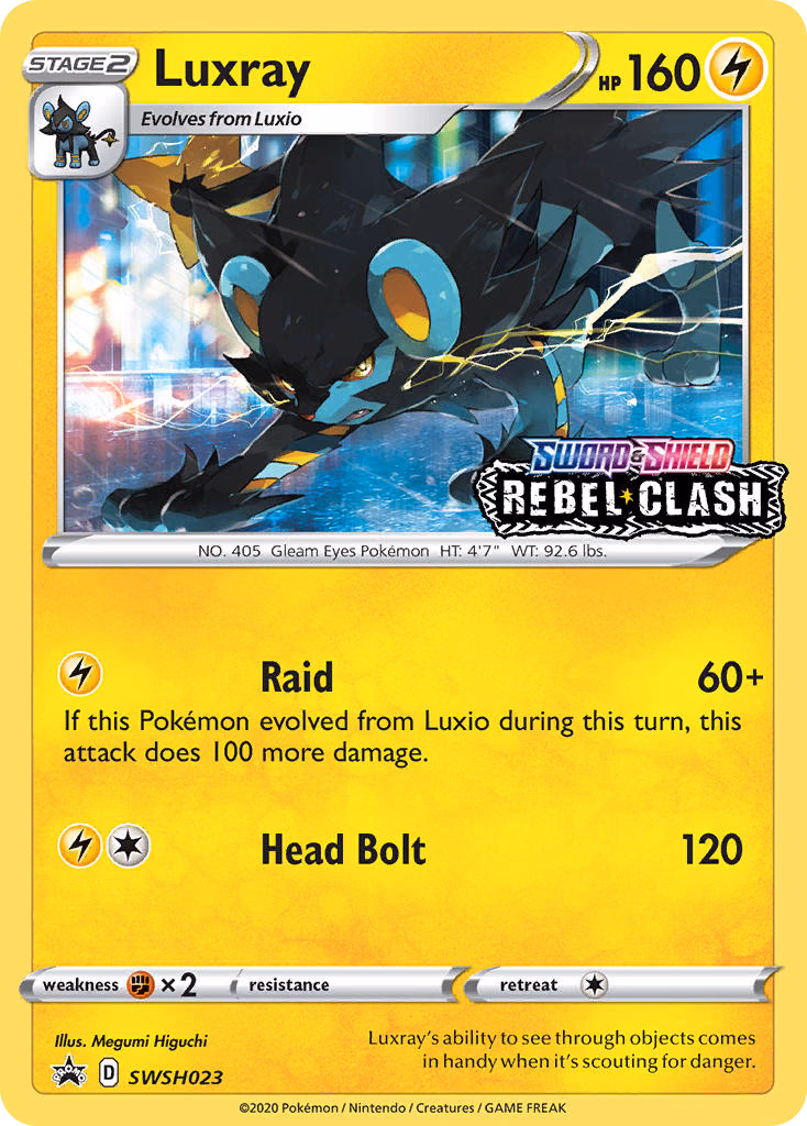 Luxray Pokemon card (SWSH023, SWSH Black Star Promos)