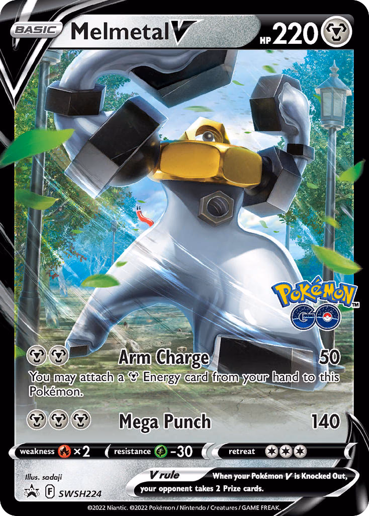 Melmetal V Pokemon card (SWSH224, SWSH Black Star Promos)