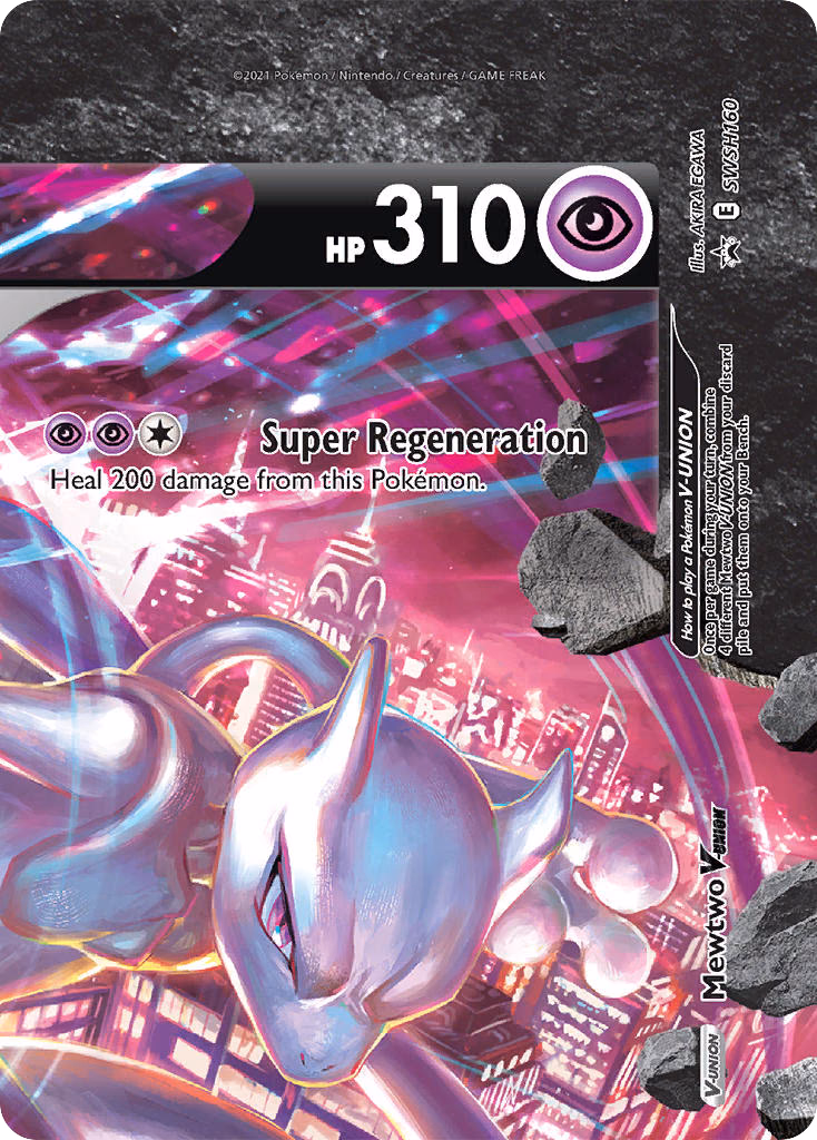 Mewtwo V-UNION Pokemon card (SWSH160, SWSH Black Star Promos)