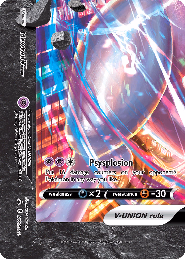 Mewtwo V-UNION Pokemon card (SWSH161, SWSH Black Star Promos)
