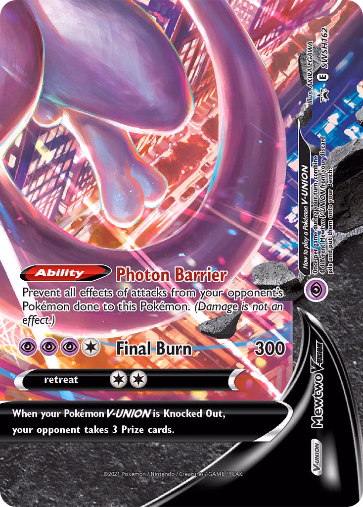 Mewtwo V-UNION Pokemon card (SWSH162, SWSH Black Star Promos)