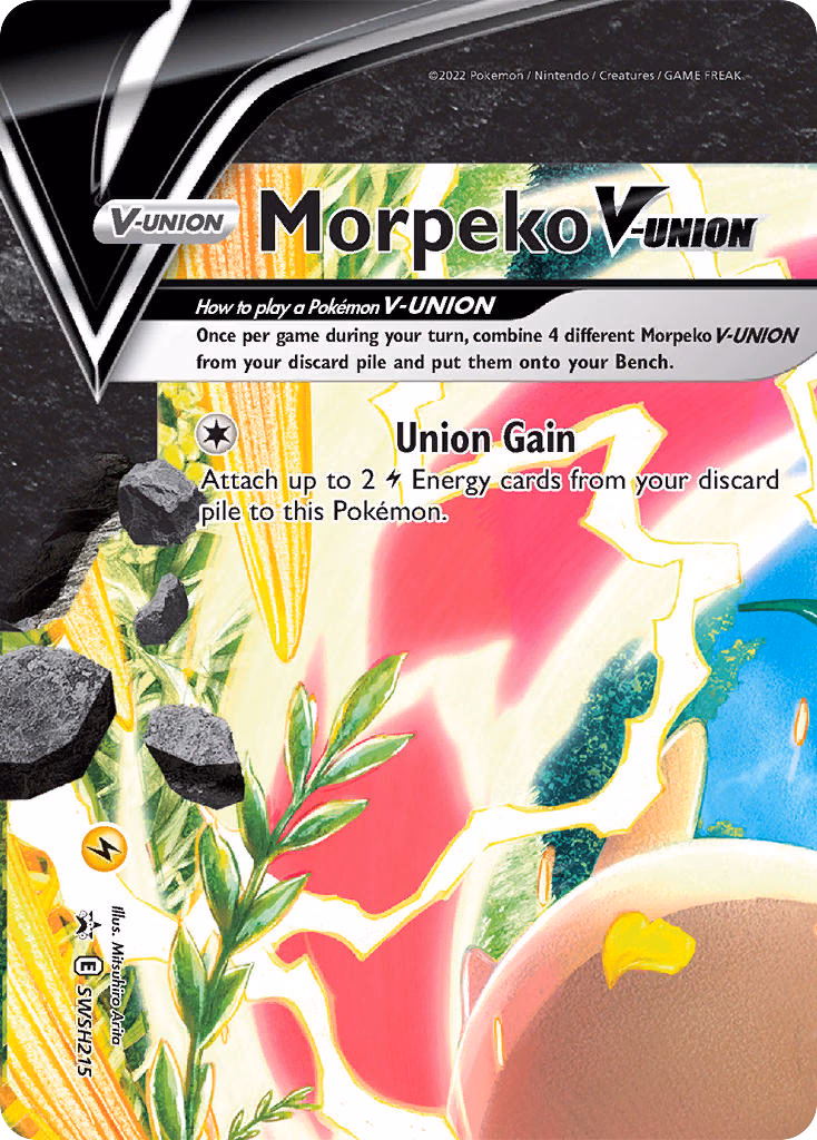 Morpeko V-UNION Pokemon card (SWSH215, SWSH Black Star Promos)