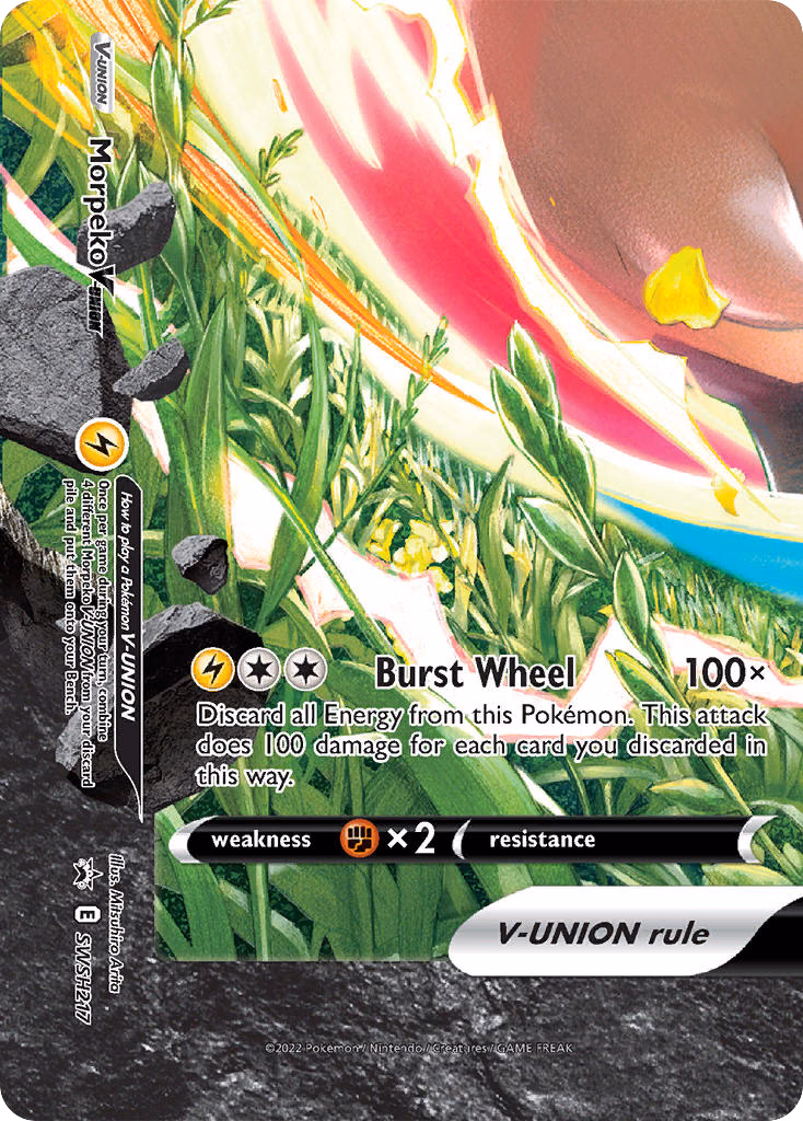 Morpeko V-UNION Pokemon card (SWSH217, SWSH Black Star Promos)
