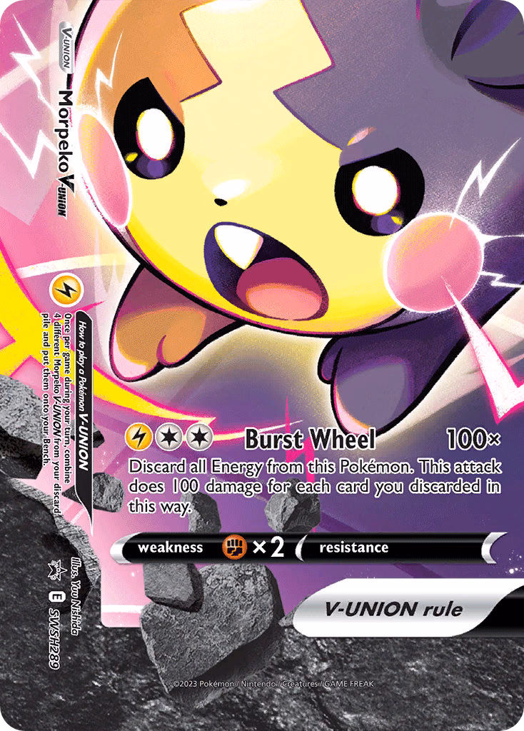 Morpeko V-UNION Pokemon card (SWSH289, SWSH Black Star Promos)