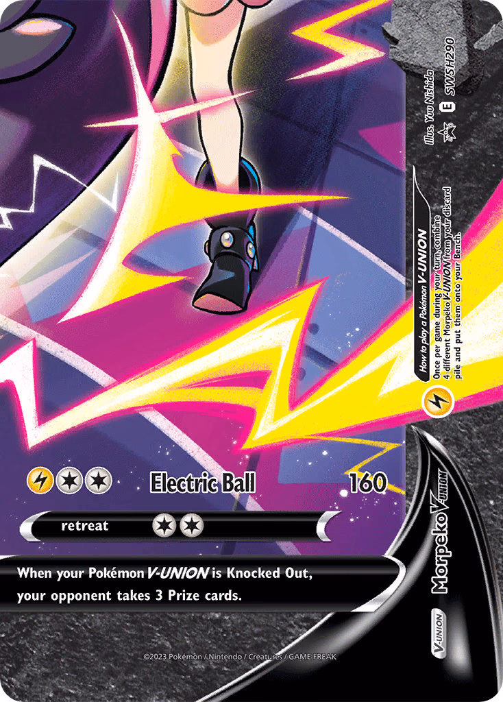 Morpeko V-UNION Pokemon card (SWSH290, SWSH Black Star Promos)