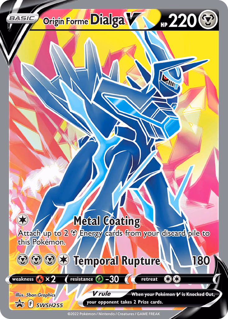 Origin Forme Dialga V Pokemon card (SWSH255, SWSH Black Star Promos)