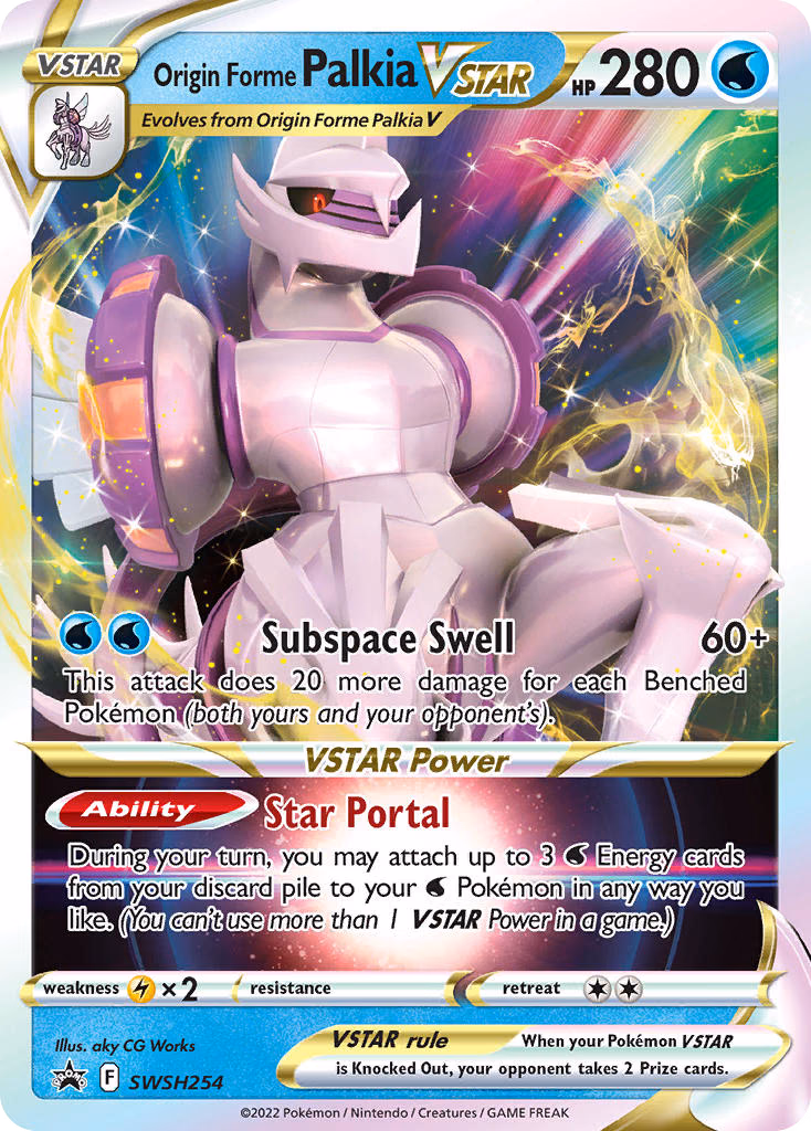 Origin Forme Palkia VSTAR Pokemon card (SWSH254, SWSH Black Star Promos)