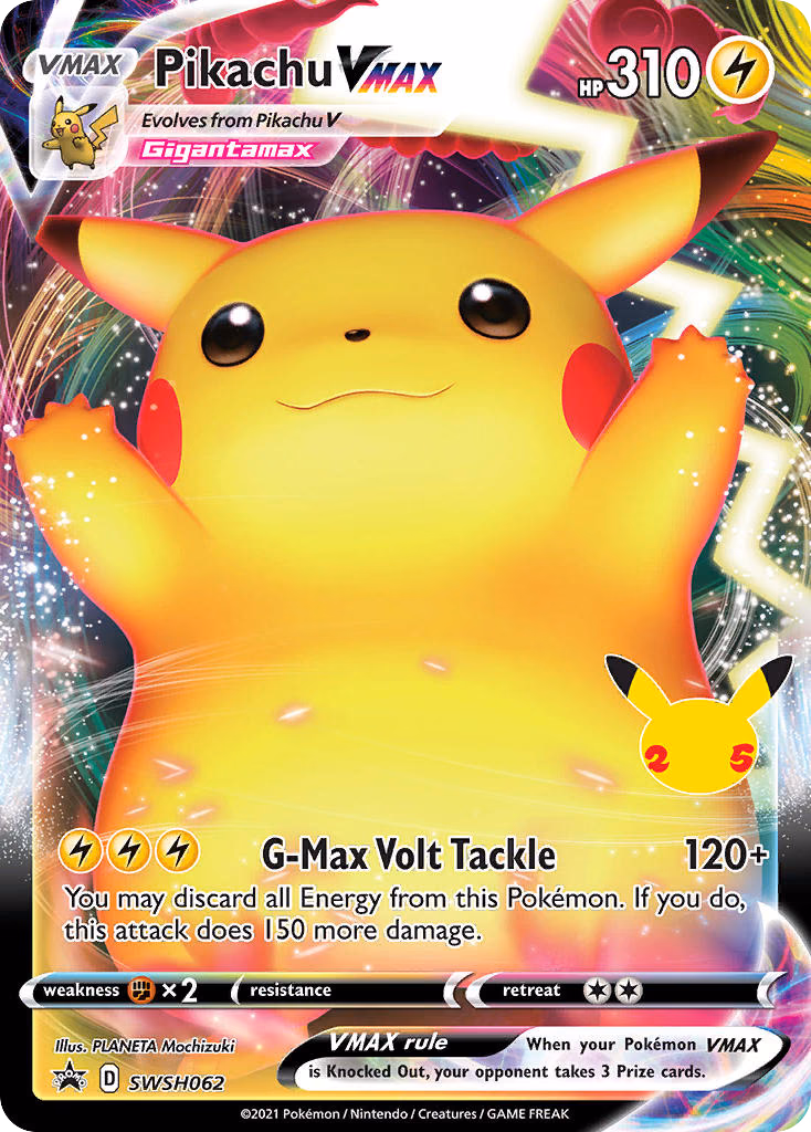 Pikachu VMAX Pokemon card (SWSH062, SWSH Black Star Promos)