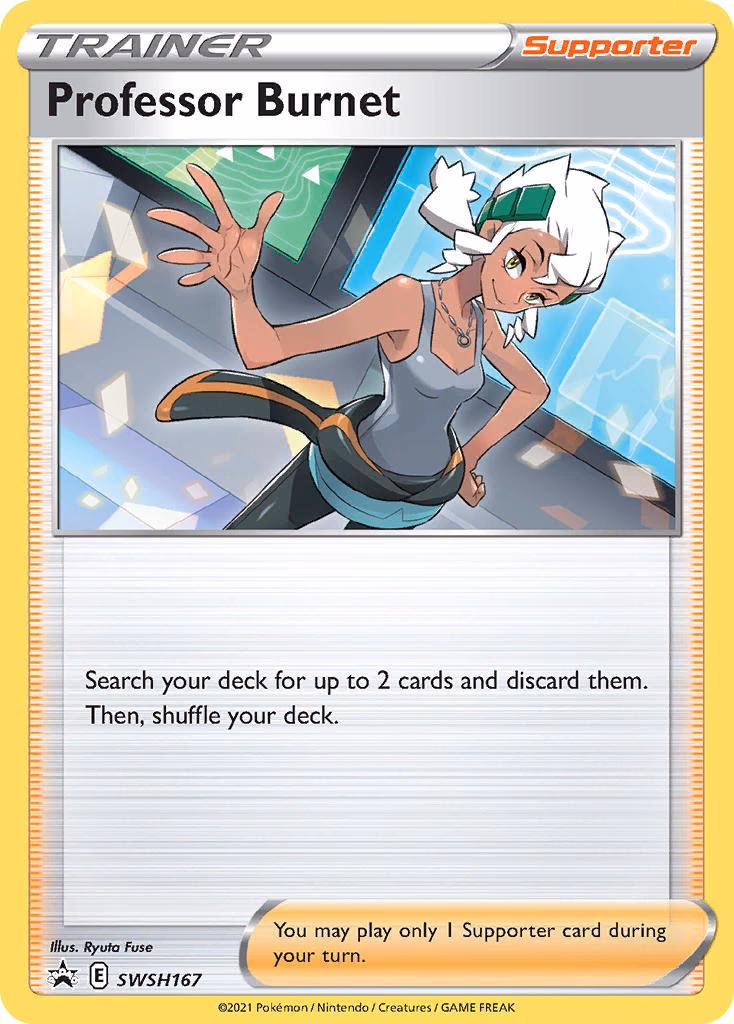 Professor Burnet Pokemon card (SWSH167, SWSH Black Star Promos)