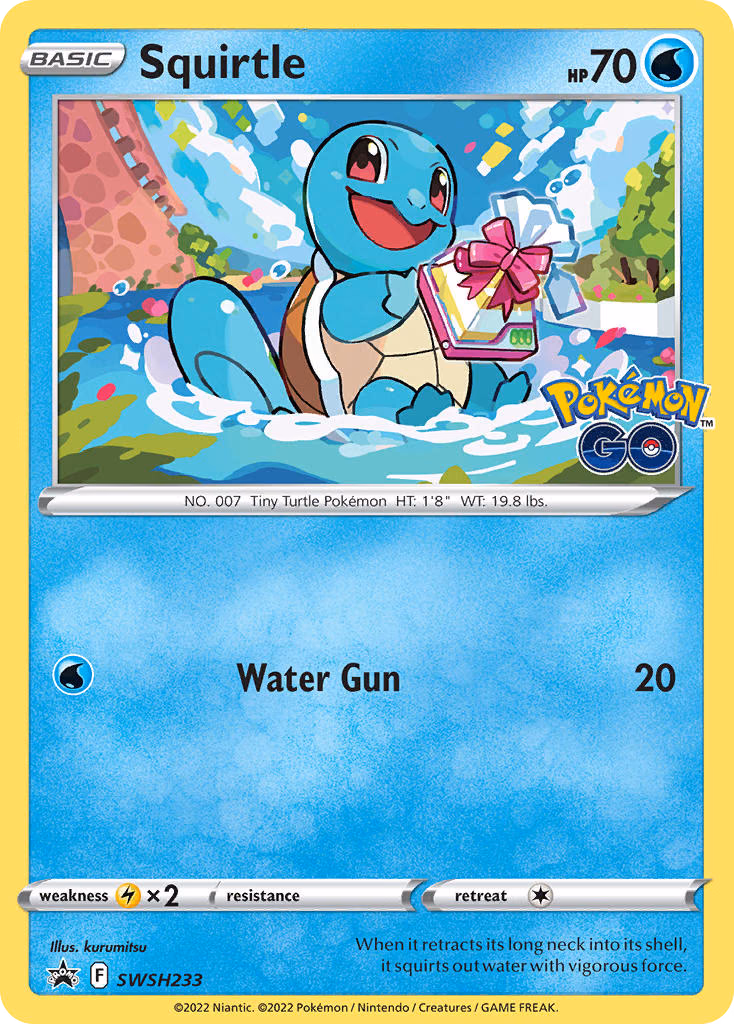 Squirtle Pokemon card (SWSH233, SWSH Black Star Promos)