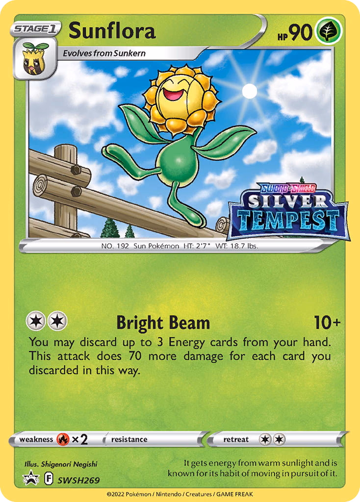 Sunflora Pokemon card (SWSH269, SWSH Black Star Promos)