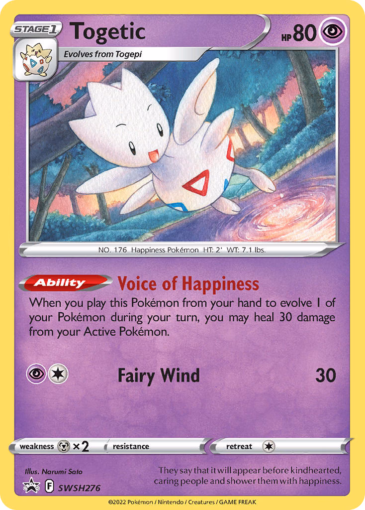 Togetic Pokemon card (SWSH276, SWSH Black Star Promos)