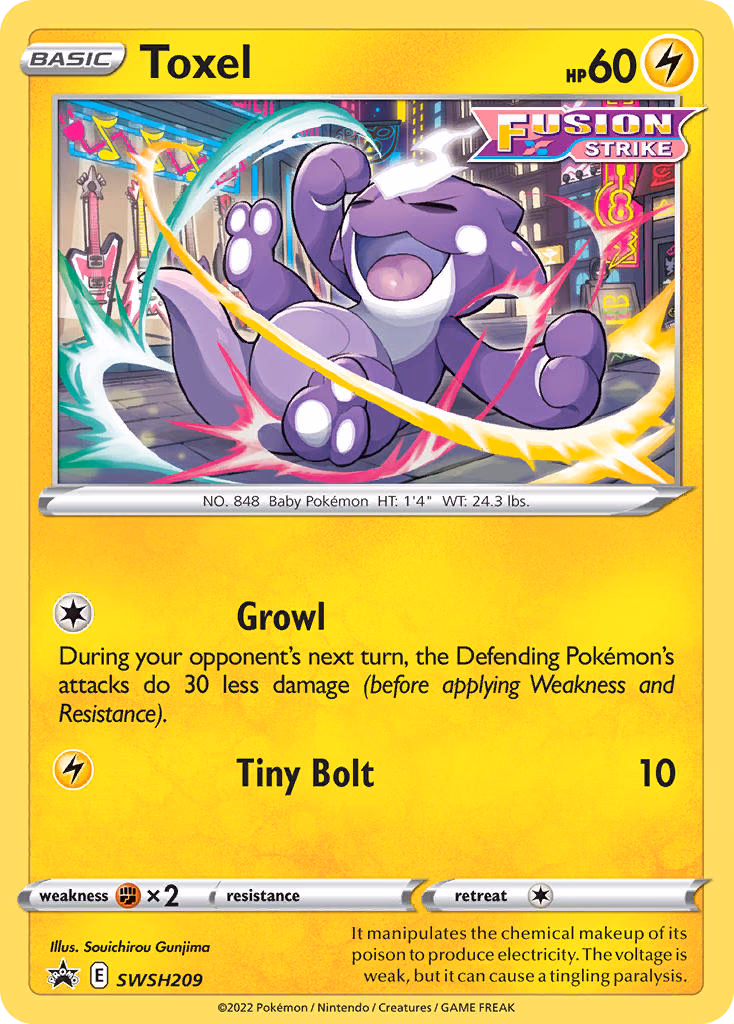 Toxel Pokemon card (SWSH209, SWSH Black Star Promos)