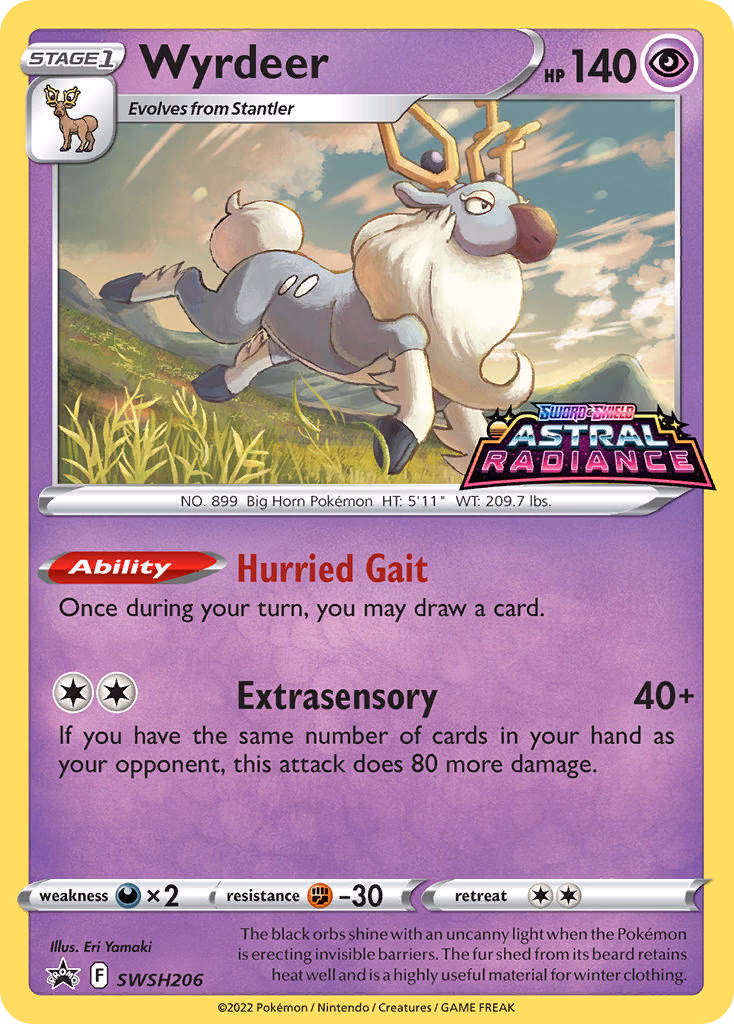Wyrdeer Pokemon card (SWSH206, SWSH Black Star Promos)