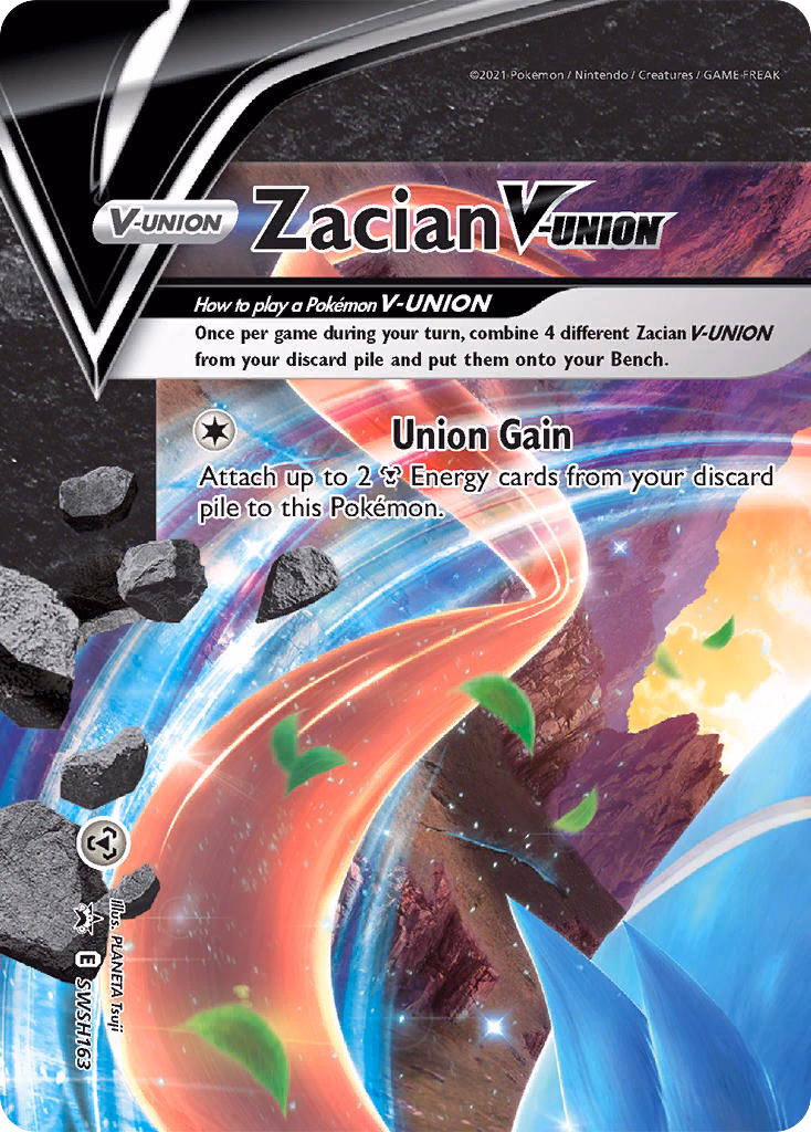 Zacian V-UNION Pokemon card (SWSH163, SWSH Black Star Promos)