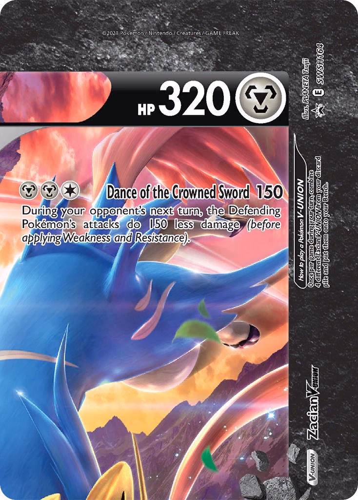Zacian V-UNION Pokemon card (SWSH164, SWSH Black Star Promos)