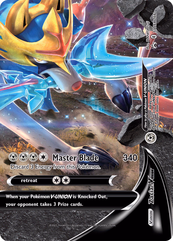 Zacian V-UNION Pokemon card (SWSH166, SWSH Black Star Promos)
