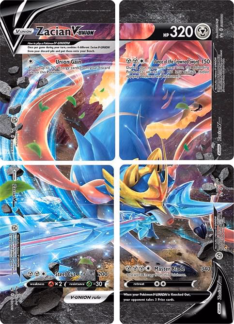 Pokemon SWSH Black Star Promos Zacian V-UNION [Set of 4]