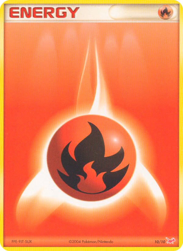 Fire Energy Pokemon card (10/10, EX Trainer Kit Latias)