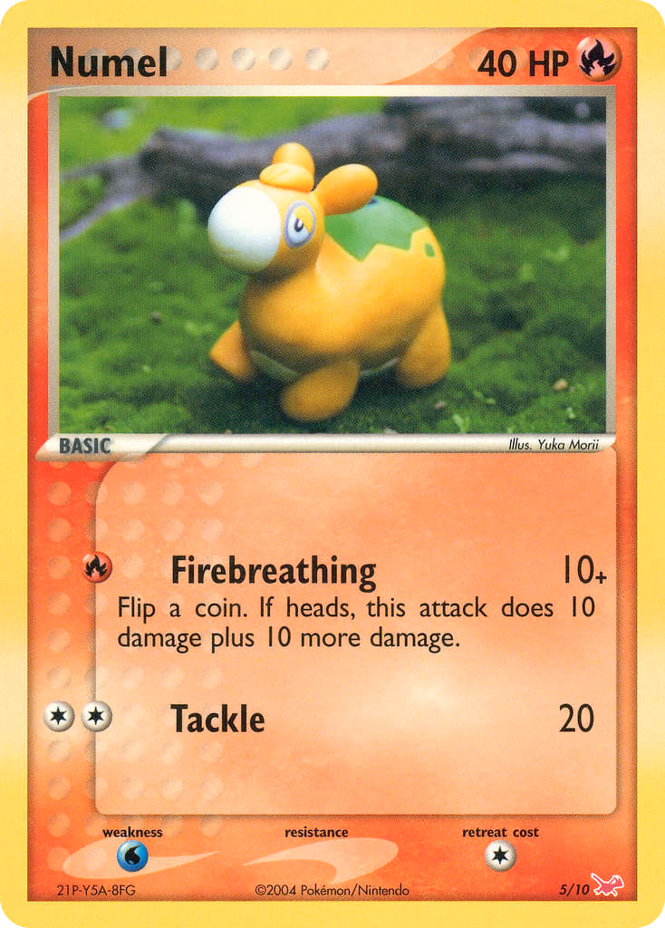Numel Pokemon card (5/10, EX Trainer Kit Latias)