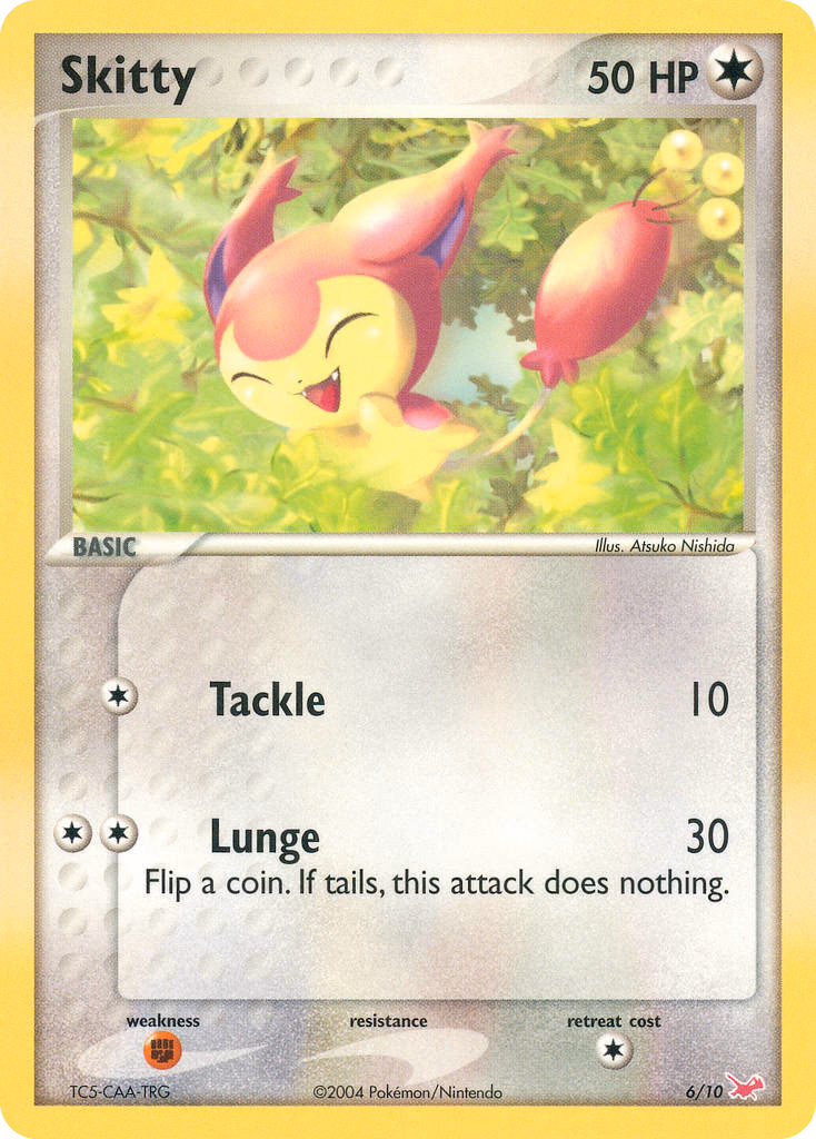 Skitty Pokemon card (6/10, EX Trainer Kit Latias)
