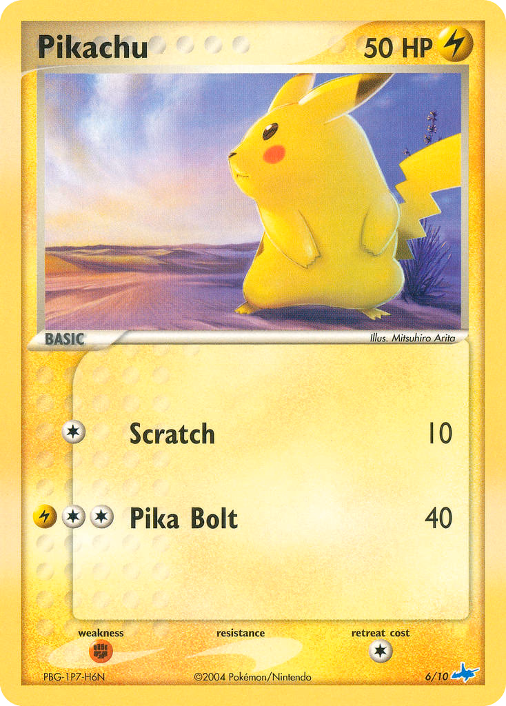 Pikachu Pokemon card (6/10, EX Trainer Kit Latios)