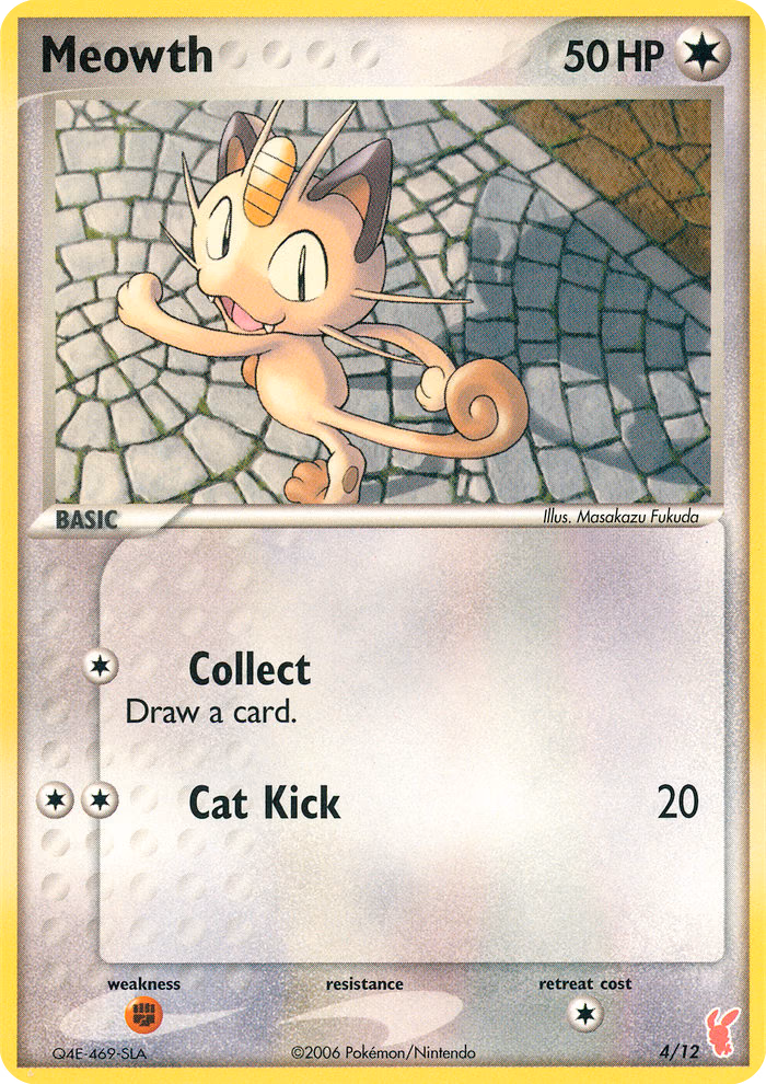 Meowth Pokemon card (4/12, EX Trainer Kit 2 Plusle)