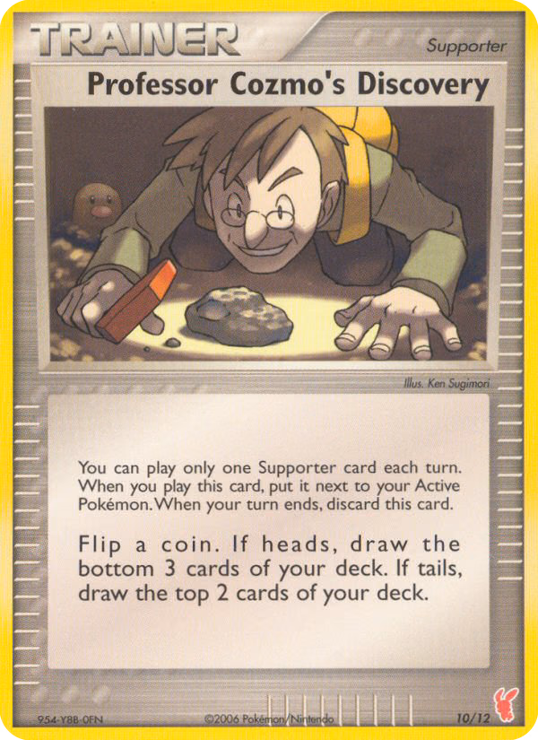 Professor Cozmo's Discovery Pokemon card (10/12, EX Trainer Kit 2 Plusle)