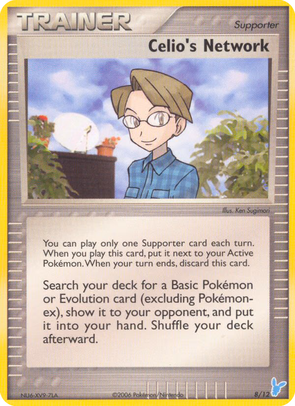 Celio's Network Pokemon card (8/12, EX Trainer Kit 2 Minun)