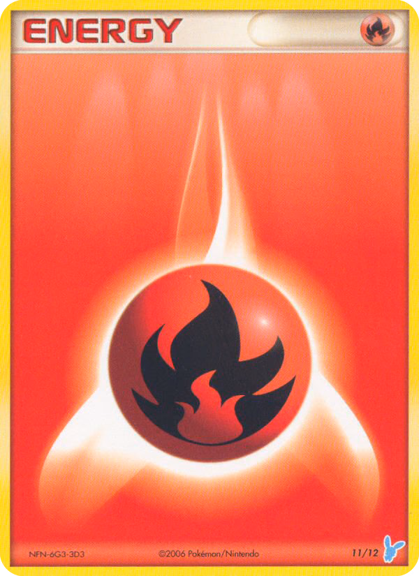 Fire Energy Pokemon card (11/12, EX Trainer Kit 2 Minun)