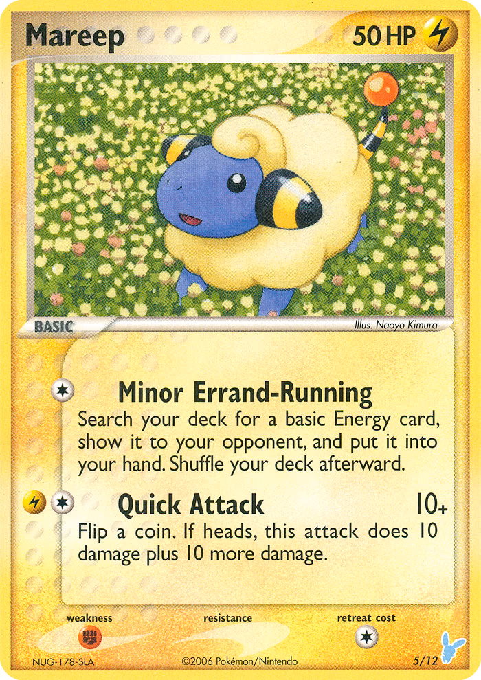 Mareep Pokemon card (5/12, EX Trainer Kit 2 Minun)