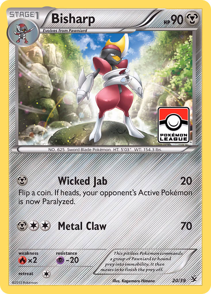 Bisharp Pokemon card (20/39, Kalos Starter Set)