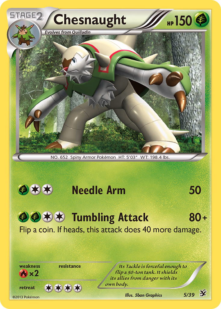 Chesnaught Pokemon card (5/39, Kalos Starter Set)