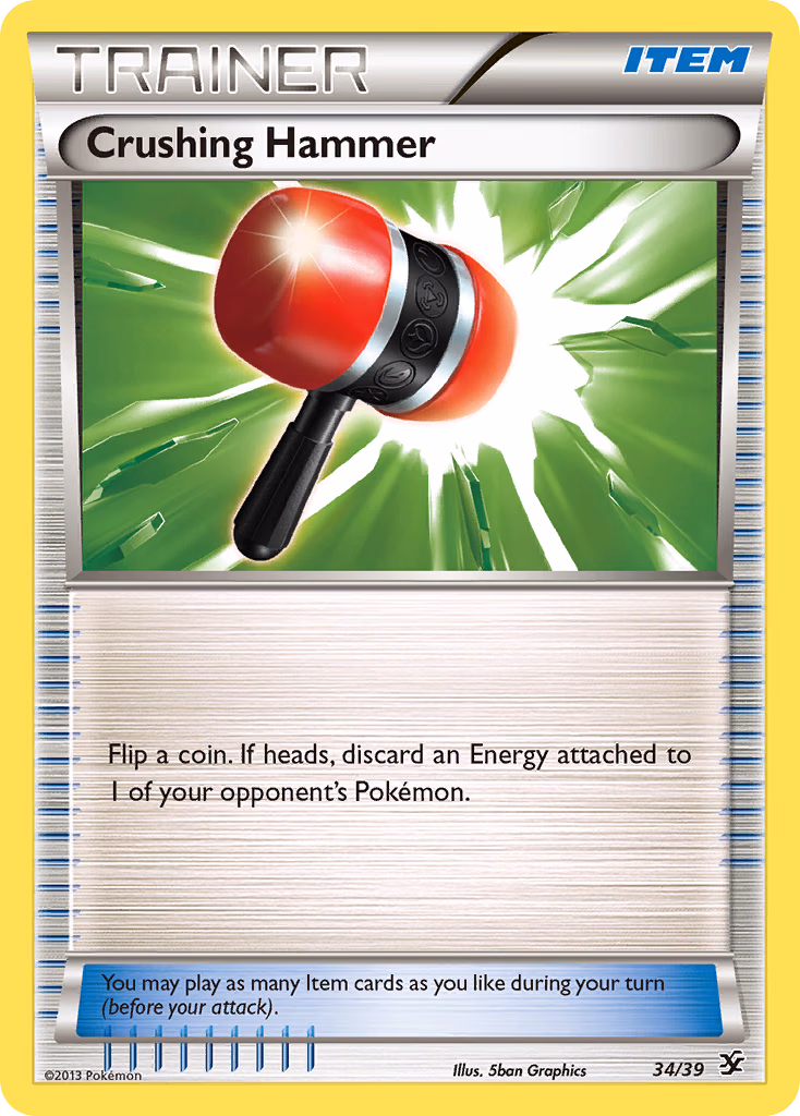 Crushing Hammer Pokemon card (34/39, Kalos Starter Set)