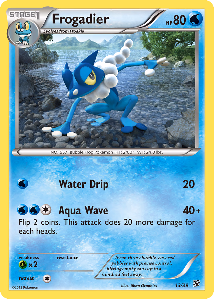 Frogadier Pokemon card (13/39, Kalos Starter Set)