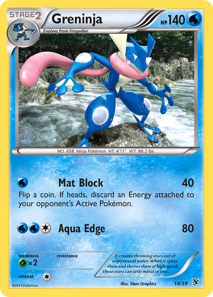 Greninja Pokemon card (14/39, Kalos Starter Set)