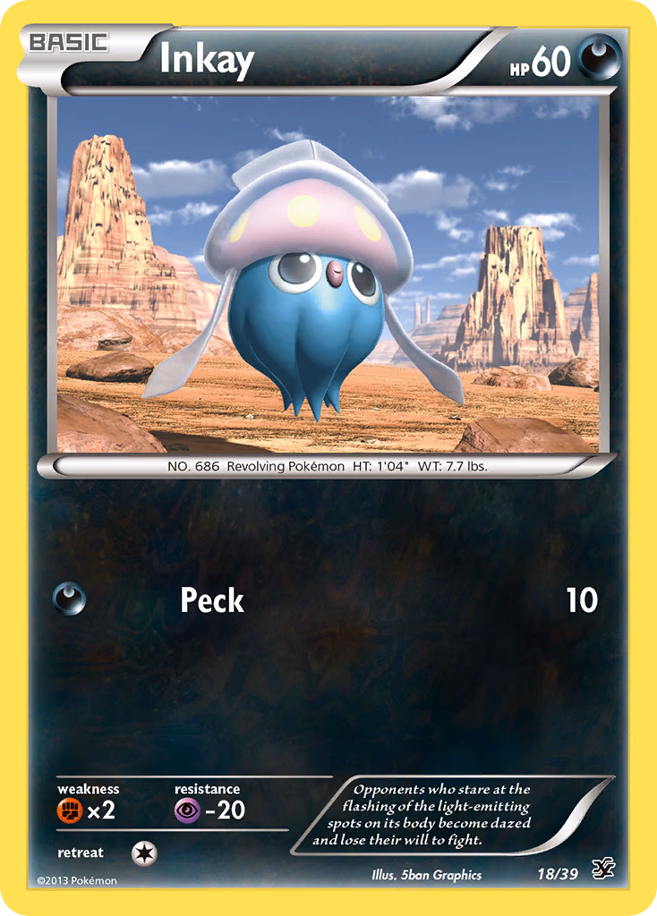 Inkay Pokemon card (18/39, Kalos Starter Set)