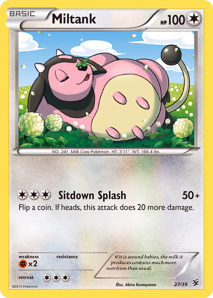 Miltank Pokemon card (27/39, Kalos Starter Set)