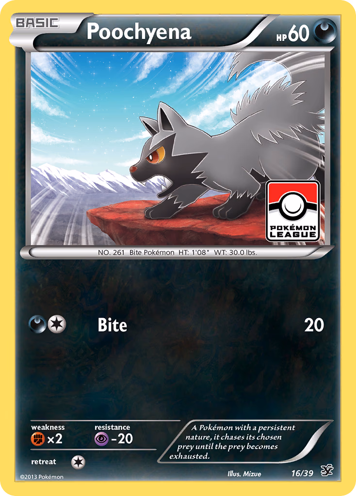 Poochyena Pokemon card (16/39, Kalos Starter Set)
