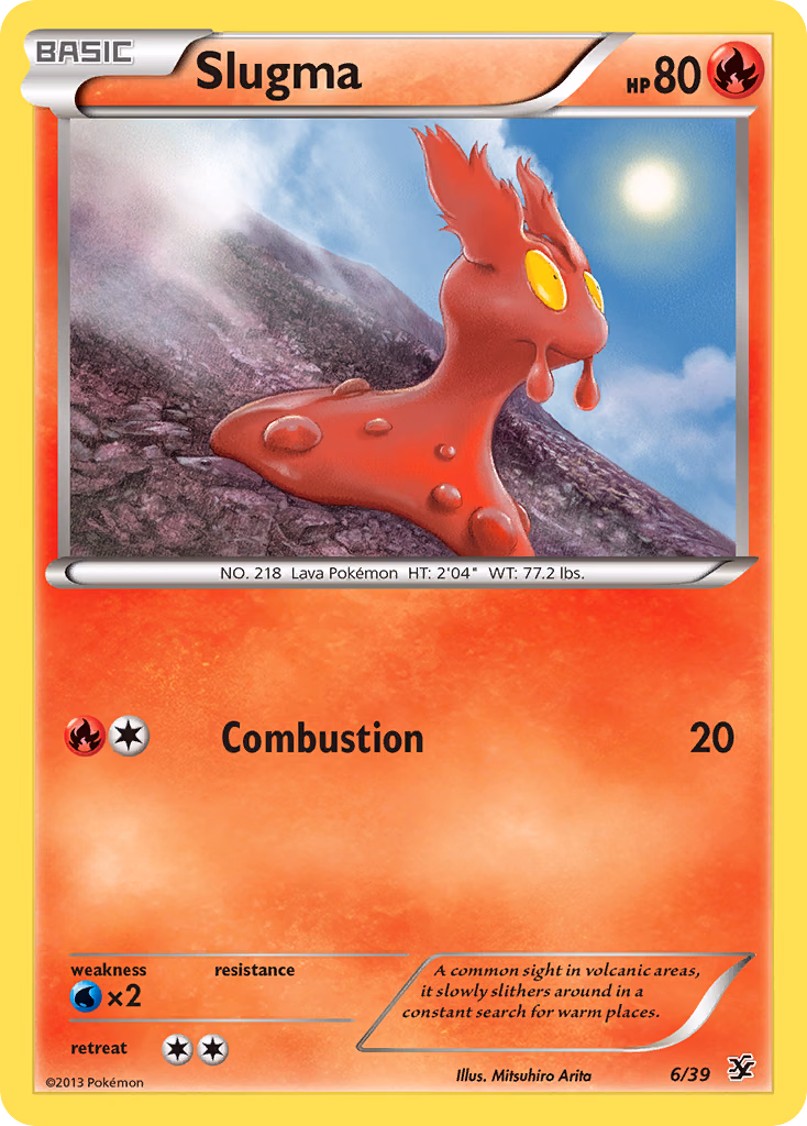 Slugma Pokemon card (6/39, Kalos Starter Set)
