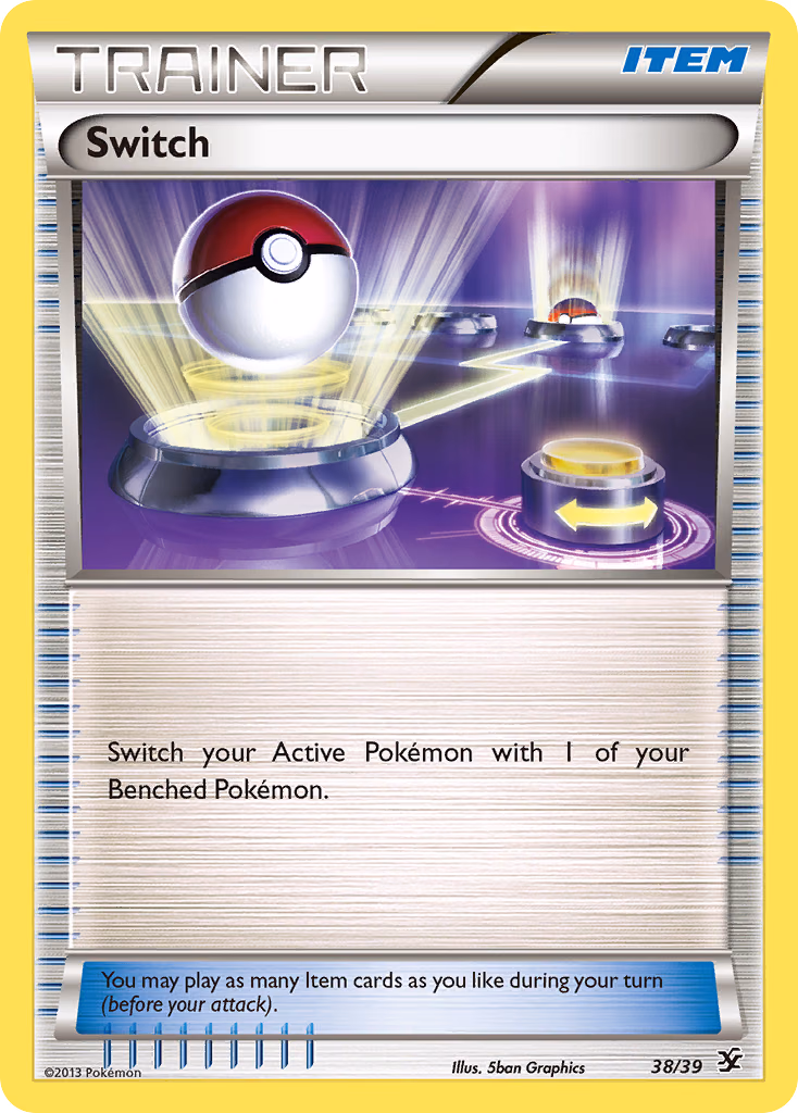 Switch Pokemon card (38/39, Kalos Starter Set)