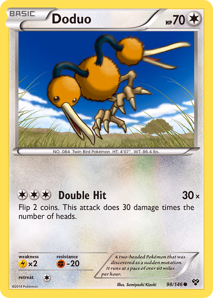 Doduo Pokemon card (98/146, XY)