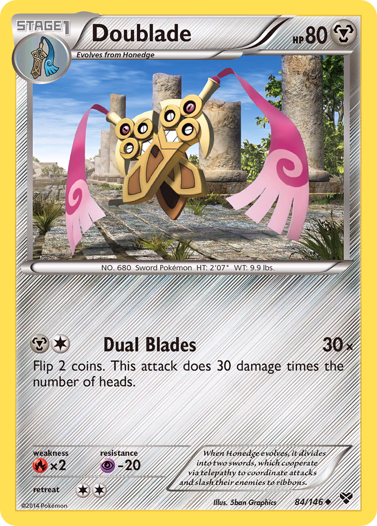 Doublade Pokemon card (84/146, XY)