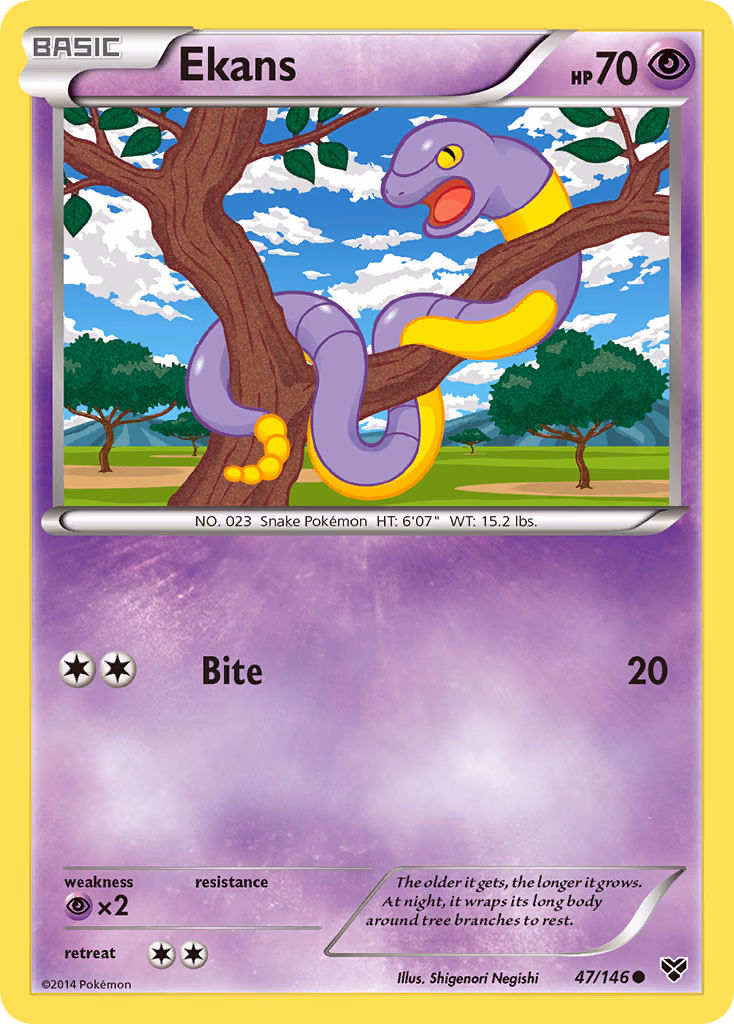 Ekans Pokemon card (47/146, XY)