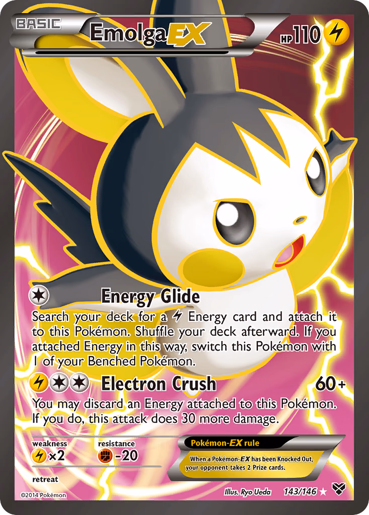 Emolga-EX Pokemon card (143/146, XY)