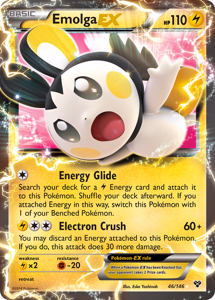 Emolga-EX Pokemon card (46/146, XY)