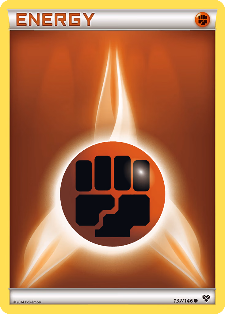 Fighting Energy Pokemon card (137/146, XY)