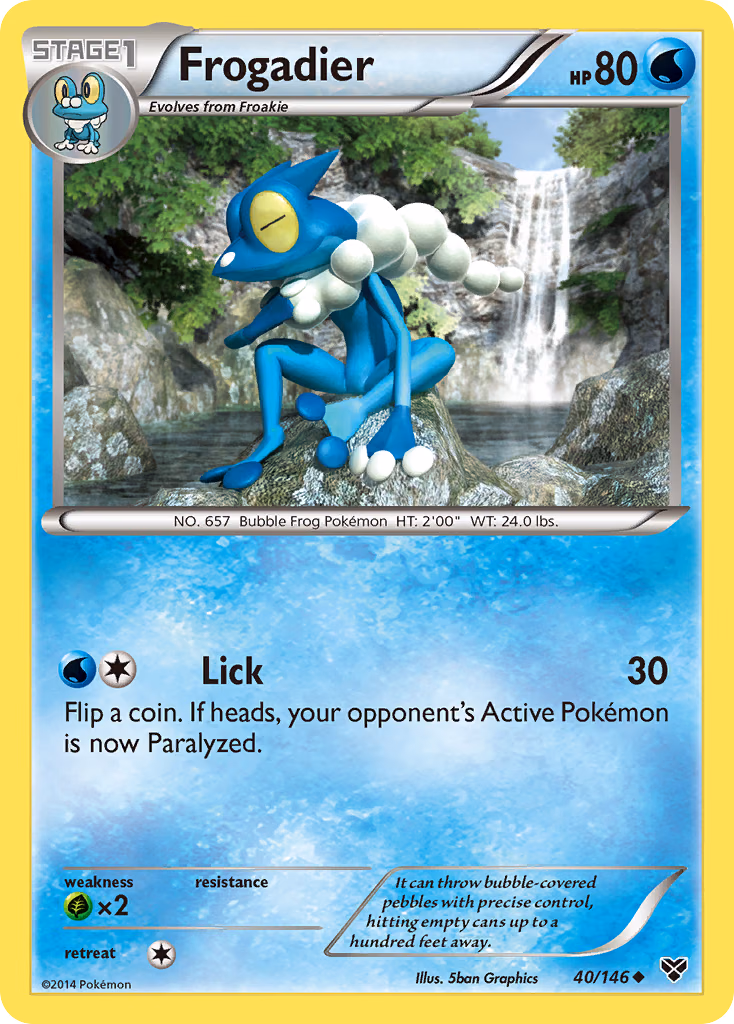 Frogadier Pokemon card (40/146, XY)