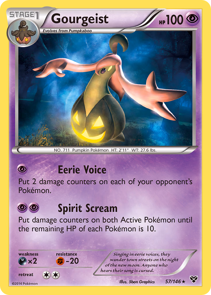 Gourgeist Pokemon card (57/146, XY)