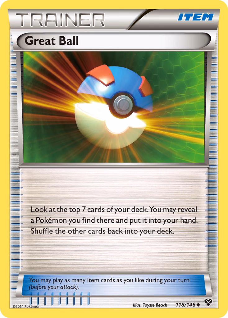 Great Ball Pokemon card (118/146, XY)